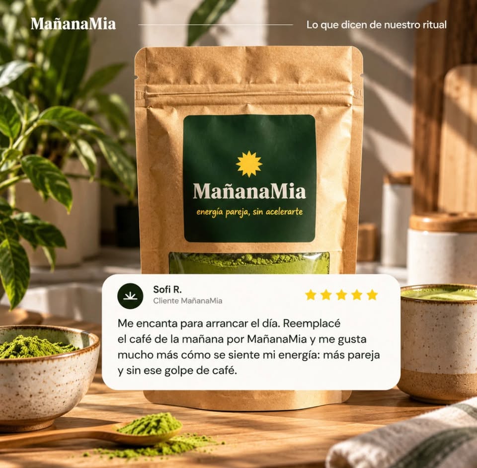 Matcha MañanaMia – Ni pesada ni acelerada: Energía pareja